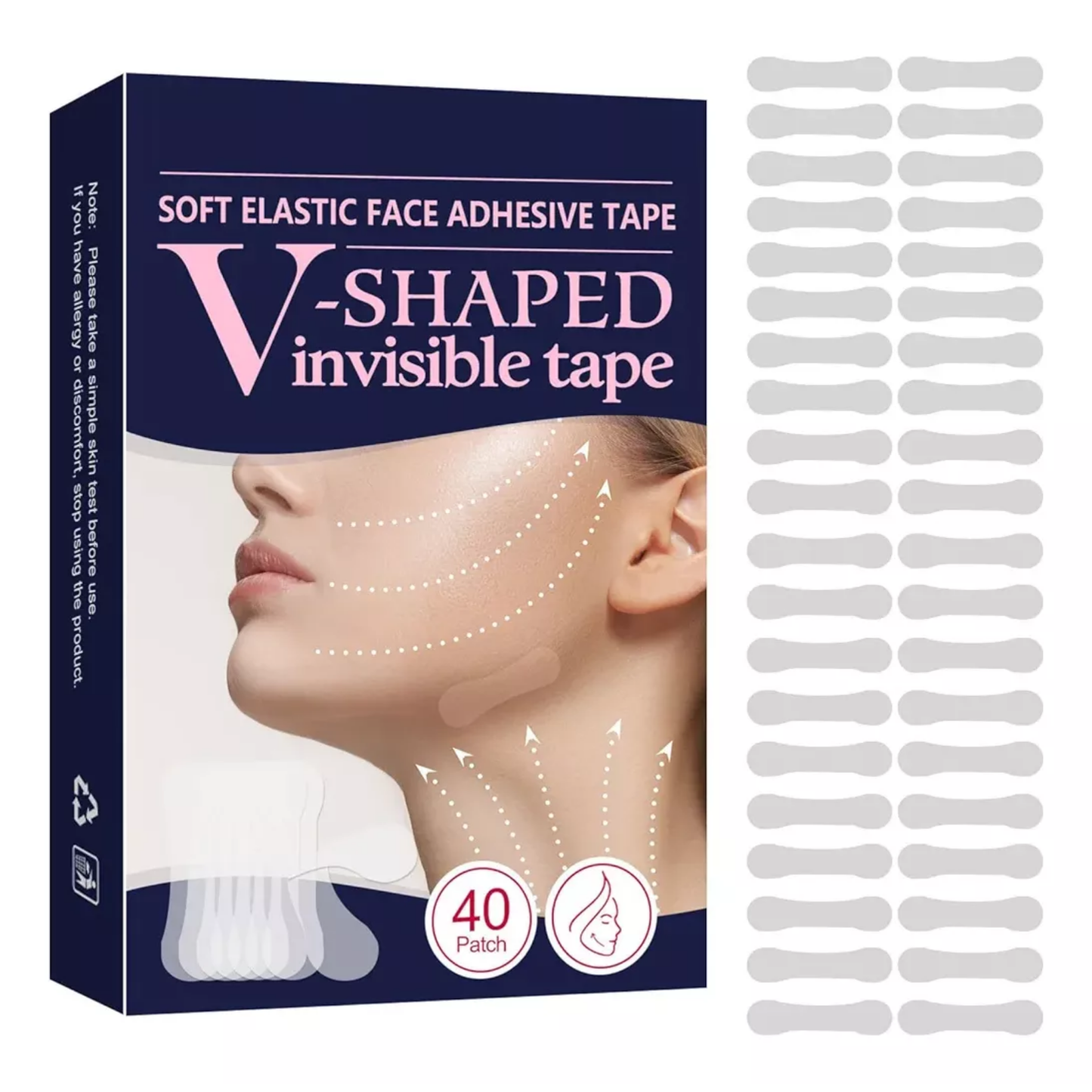 V-SHAPED Cintas de Lifting Facial (40 unidades)
