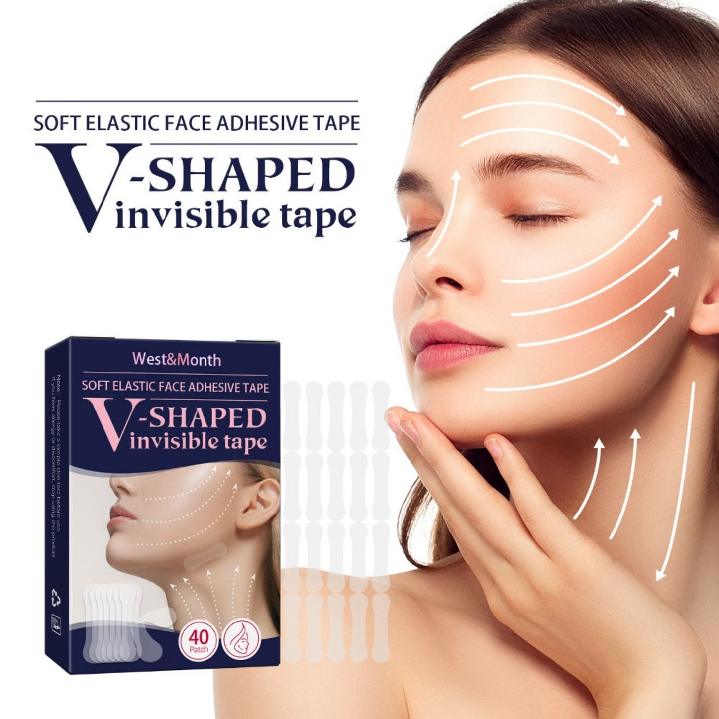V-SHAPED Cintas de Lifting Facial (40 unidades)