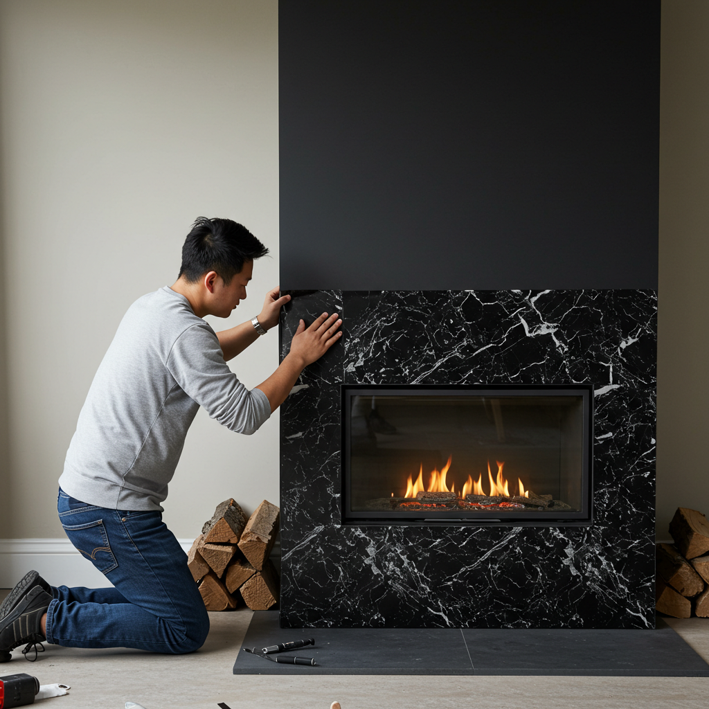 Mármolex: Adhesivo Mármol Negro Brillante (60x200cm)