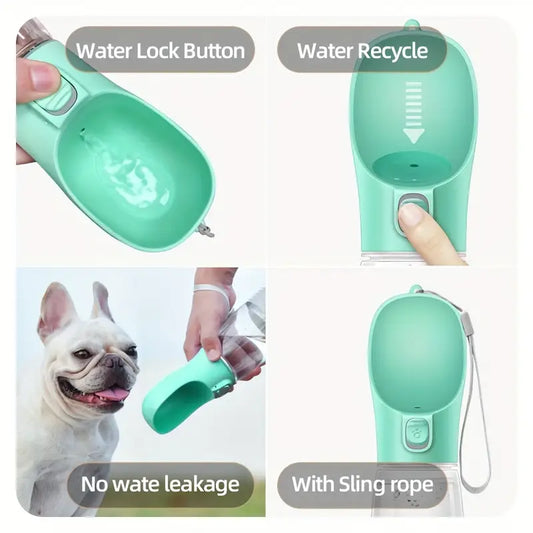 Bebedero Portátil Para Mascota Con Boton